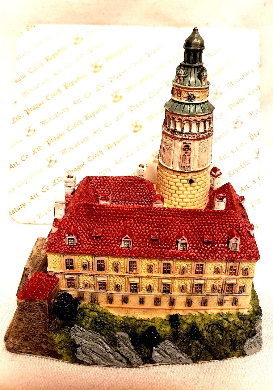 Cesky Krumlov Old Castle with Tower Sculpture Czech Republic Miniatury Art Co.