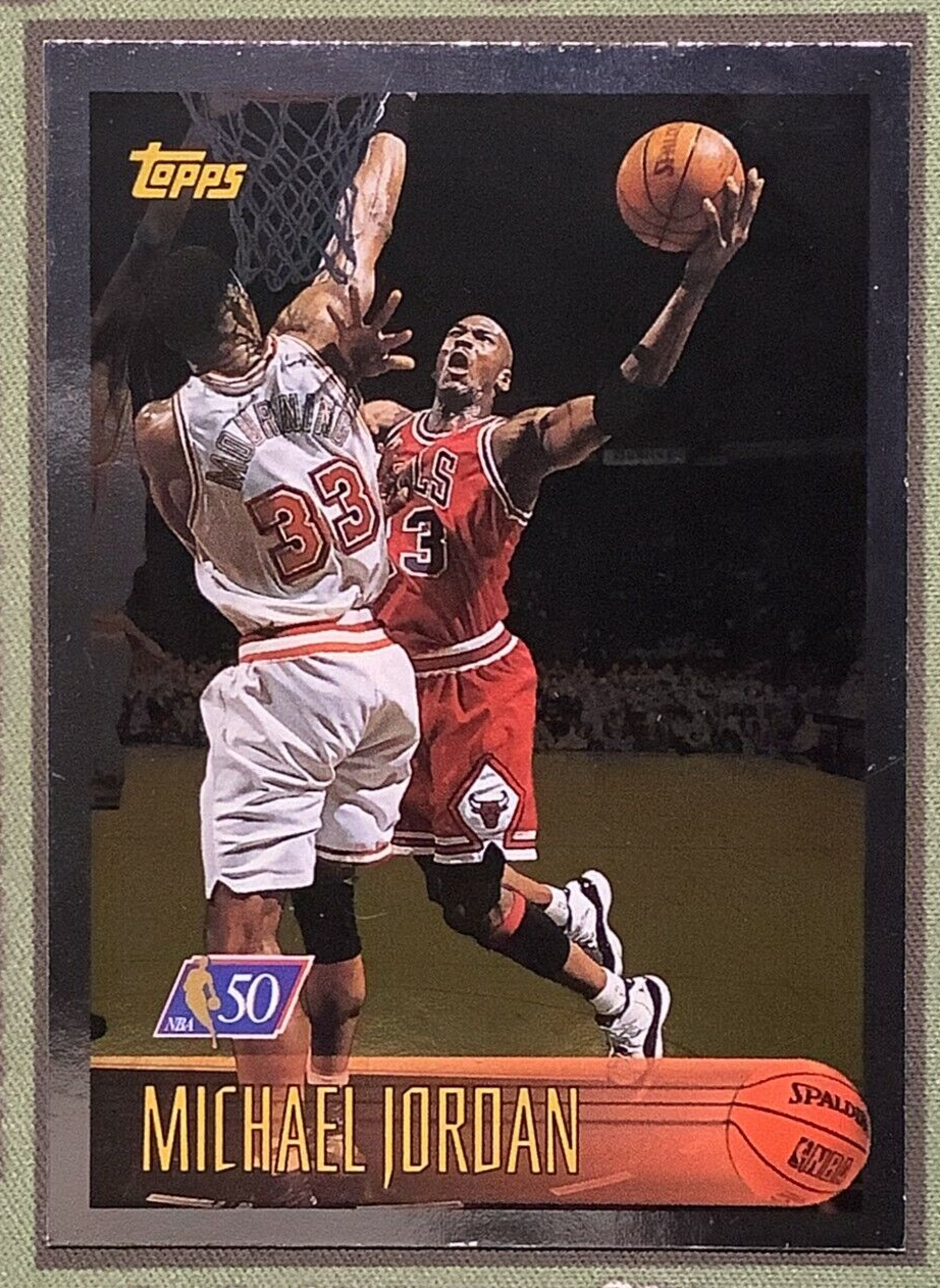 1996-97 Topps #139 Michael Jordan NBA 50th Anniversary Foil 1996-97 Topps #139 Michael Jordan NBA 50th Anniversary Foil