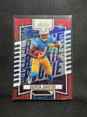 2023 Panini Absolute Red Squares Quentin Johnston #/499 (RC) #110 LA Chargers