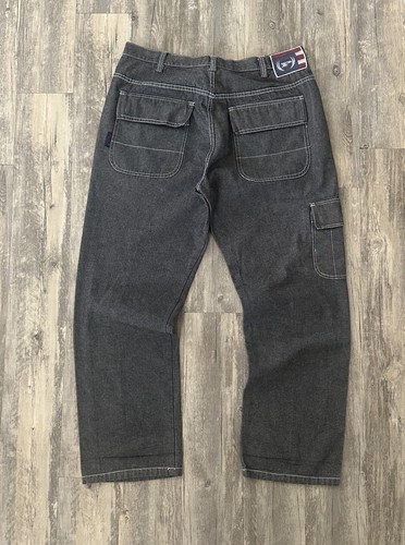 パンツ PHAT FARM suede baggy denim pants y2k VINTAGE Y2K | Phat Farm Baggy Detailed Denim Jeans Pants sz