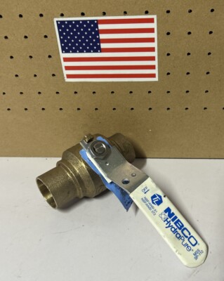 Nibco - NJ881XC - HydraPure Bronze Ball Valve - 1-1/2'' Solder End - MSS SP-110