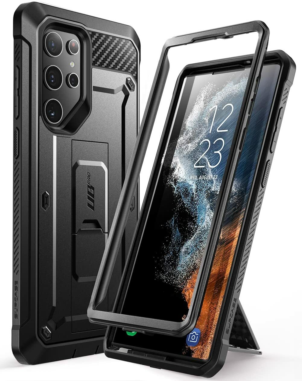 SUPCASE 2 Designs For Samsung Galaxy S22 Ultra 5G Dual Layer Case w/ Stand Cover