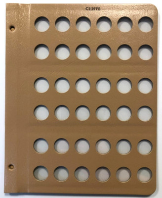 Dansco Blank Small Cents Page Holds 36 Coins 19mm Holes