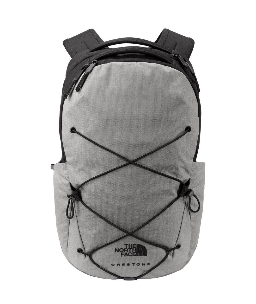 

РЮКЗАК THE NORTH FACE CRESTONE Grey Heather Black School Work Laptop Gym, Серый, North Face Crestone