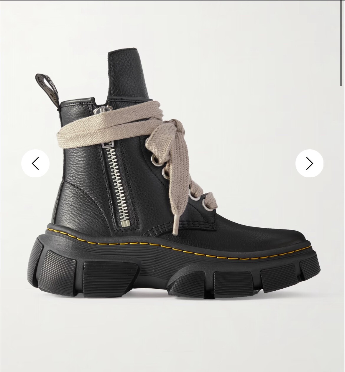 rick owens × Dr.Martens ブーツ 1460 1460 Rick Owens Platform Leather Boots in Black | Dr. Martens