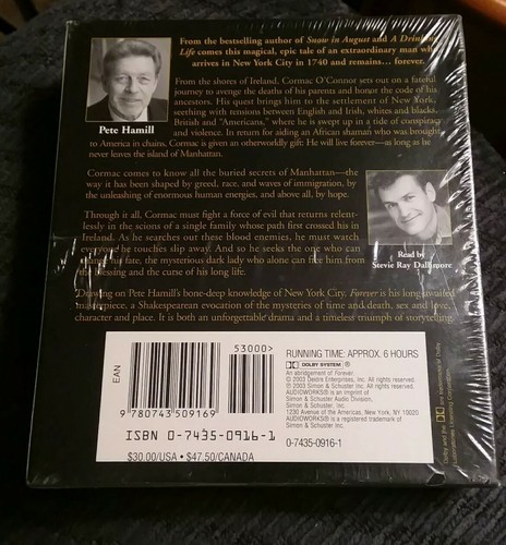 Audio Book On CD Pete Hamill FOREVER Brand New Sealed 6 Cds