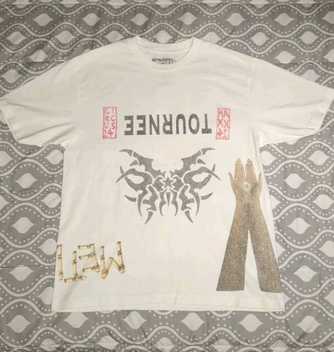 Travis Scott Utopia 2024 MetLife Tournee White Tee Size