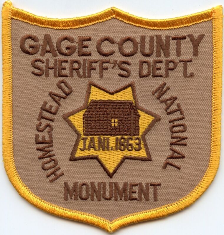 GAGE COUNTY NEBRASKA Homestead National Monument SHERIFF POLICE PATCH