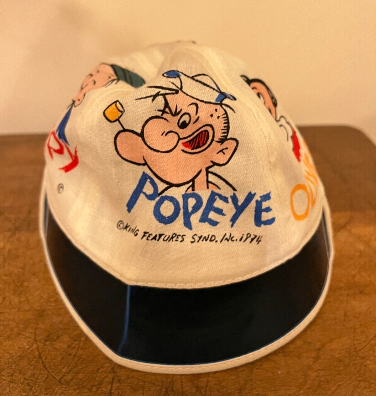 帽子 POPEYE Vintage Popeye Olive Oil Wimpy Brutus Bucket Hat with Visor