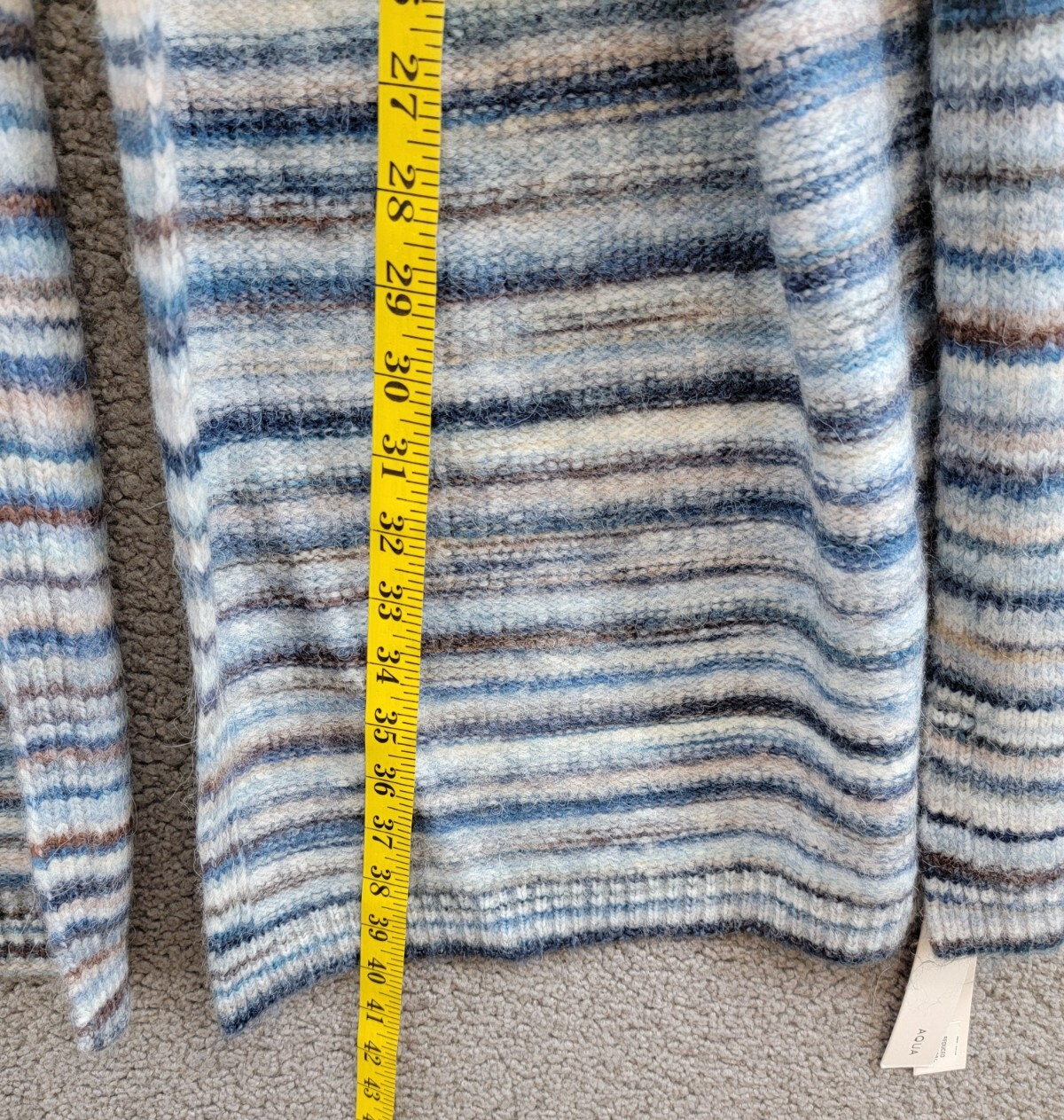 AQUA Wool Blend Space Dye Knit Scarf Women's One Size Blue~ - Picture 5 of 13