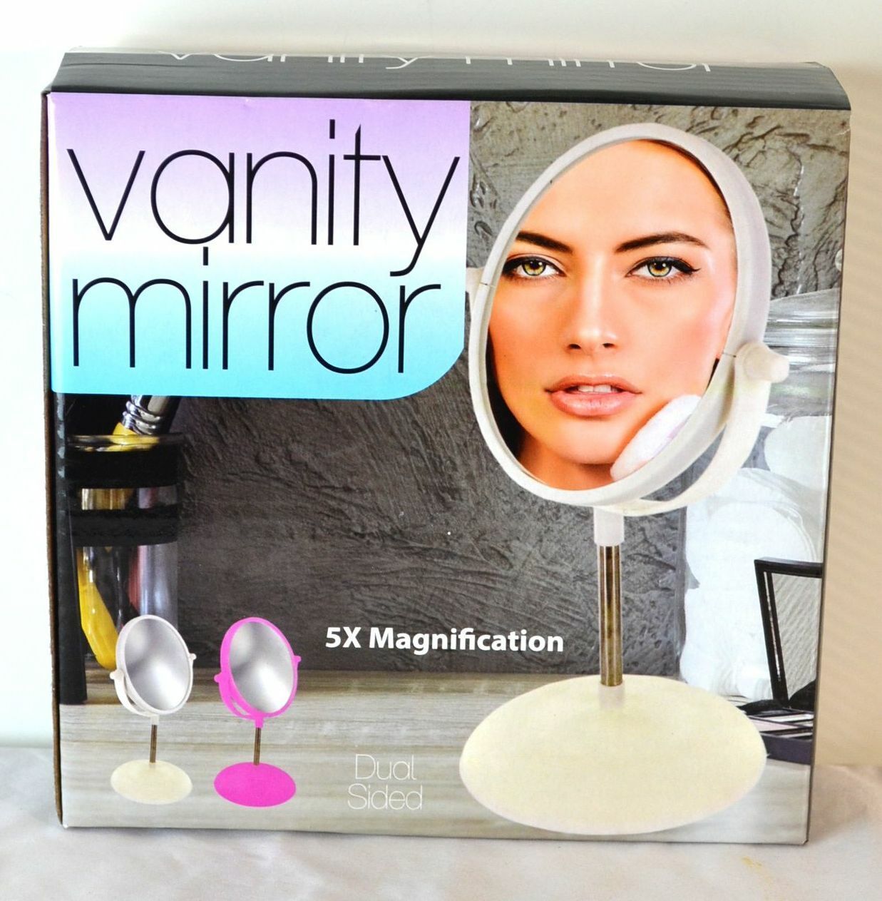 Dual-Sided 5X Magnifying Vanity Mirror