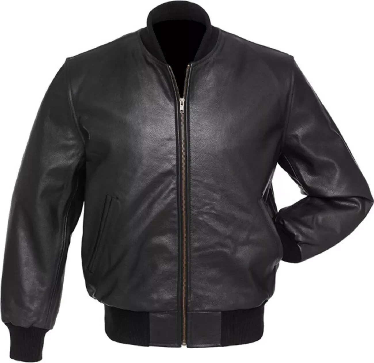 Varsity Original BLACK Real Leather Jacket