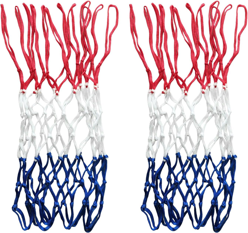2 Pack Basketball Net Replacement, New Upgrade Thick Professional Basketball Net