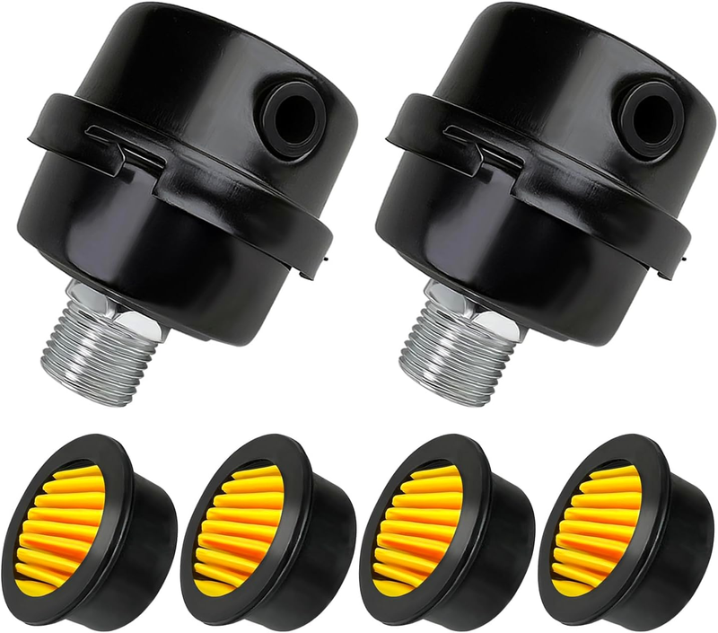 Air Compressor Silencer Filter 2 Pcs 1/2 Thread Metal Noise Muffler Intake