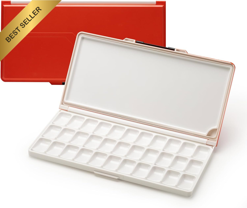 Airtight Watercolour Paint Palette: Leakproof Portable Travel Palette with Lid -