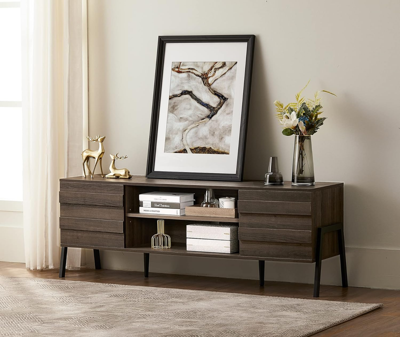 For 65 Inch Tv, Wood Entertainment Center Retro Tv C