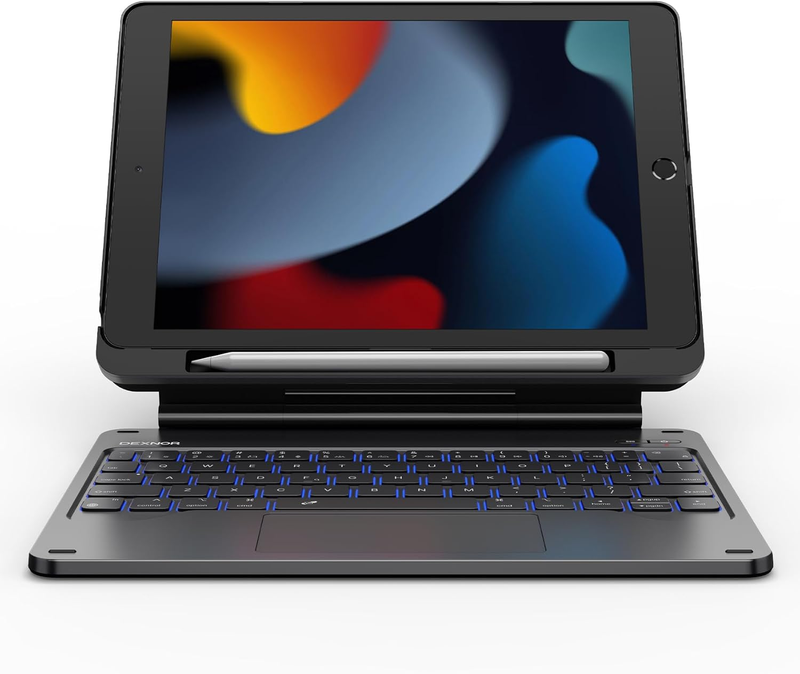 iPad 9th Gen Case with Floating Keyboard, Trackpad & Pencil Holder