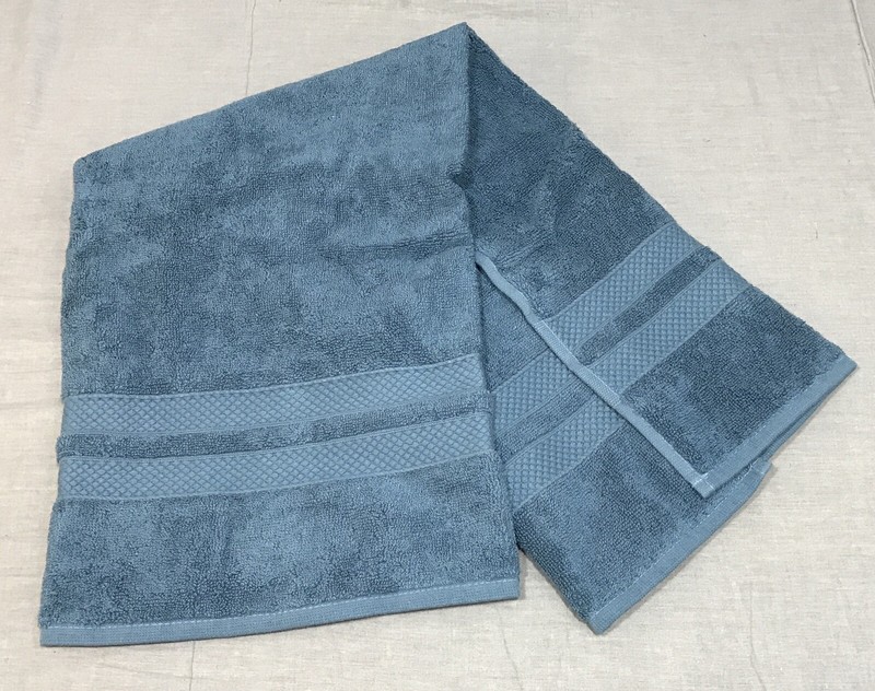 Pottery Barn Set 2 Stellar Blue Pb Organic Hand Towels Ebay