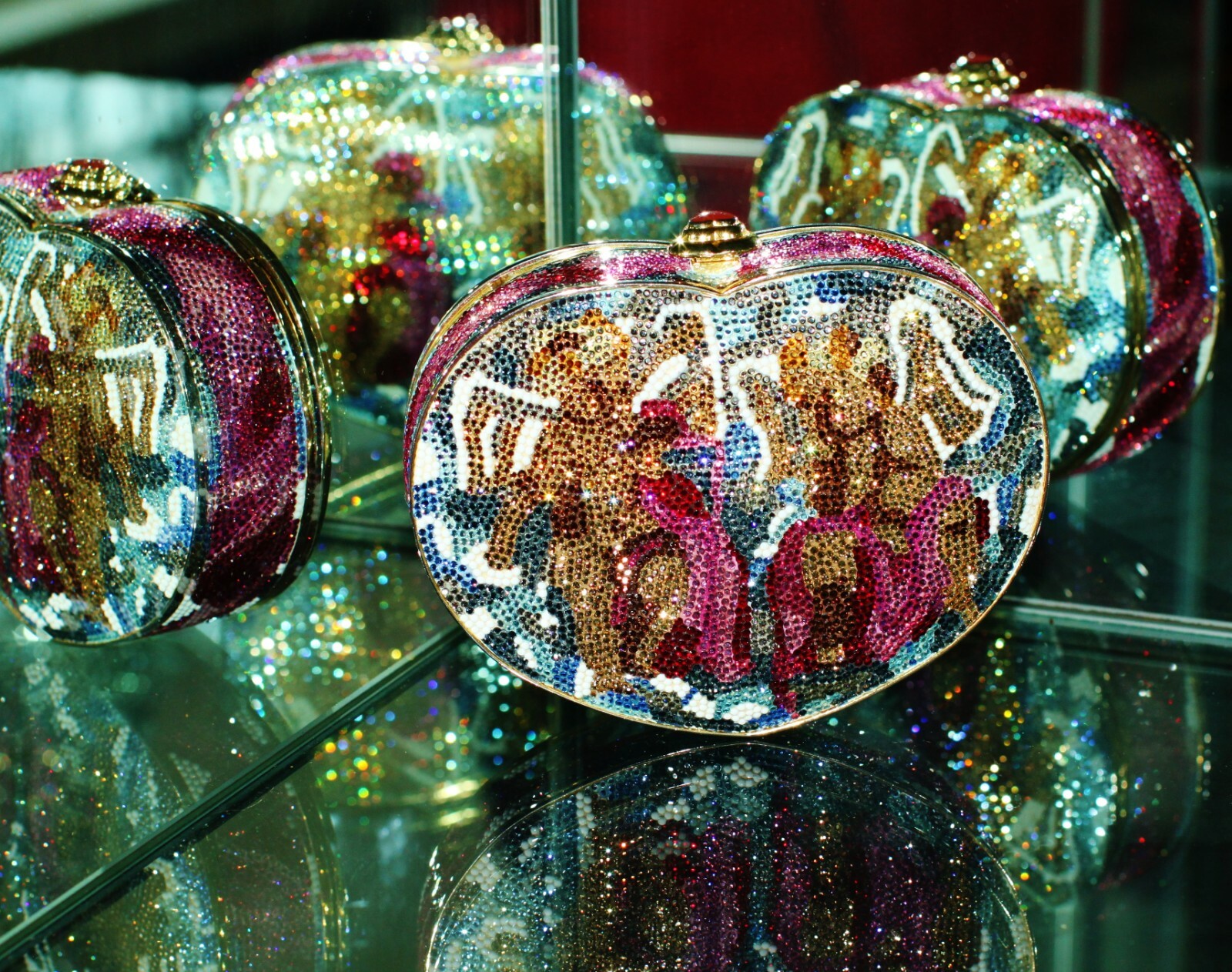 JUDITH LEIBER SWAROVSKI CRYSTAL HEART N SOUL ANGELS CHERUB
