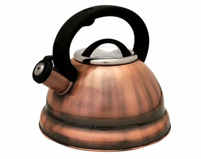 Antique Copper Stainless Steel Whistling Tea Kettle Tea Maker Pot...