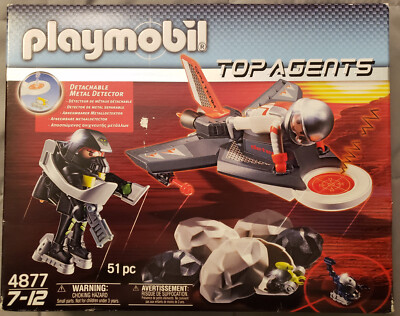 Playmobil #4877 Top Agents Detection Jet NEW in Box [Some Shelf Wear]