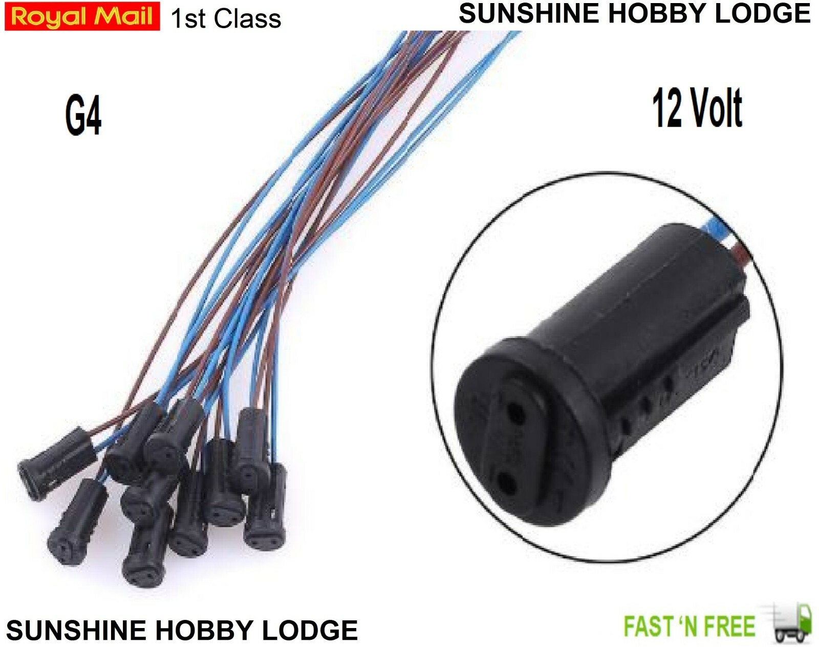 G4 Base Lamp Holder LED bulb Socket Cable Halogen Down Light Fittings