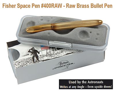 Fisher Space Pen #400RAW / Raw Brass Classic Bullet Pen 
