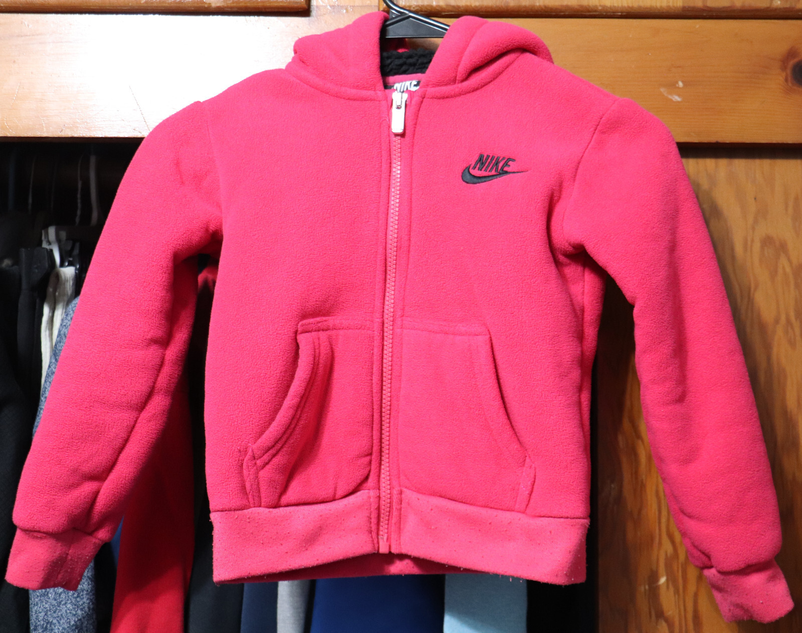 nike pink sherpa hoodie