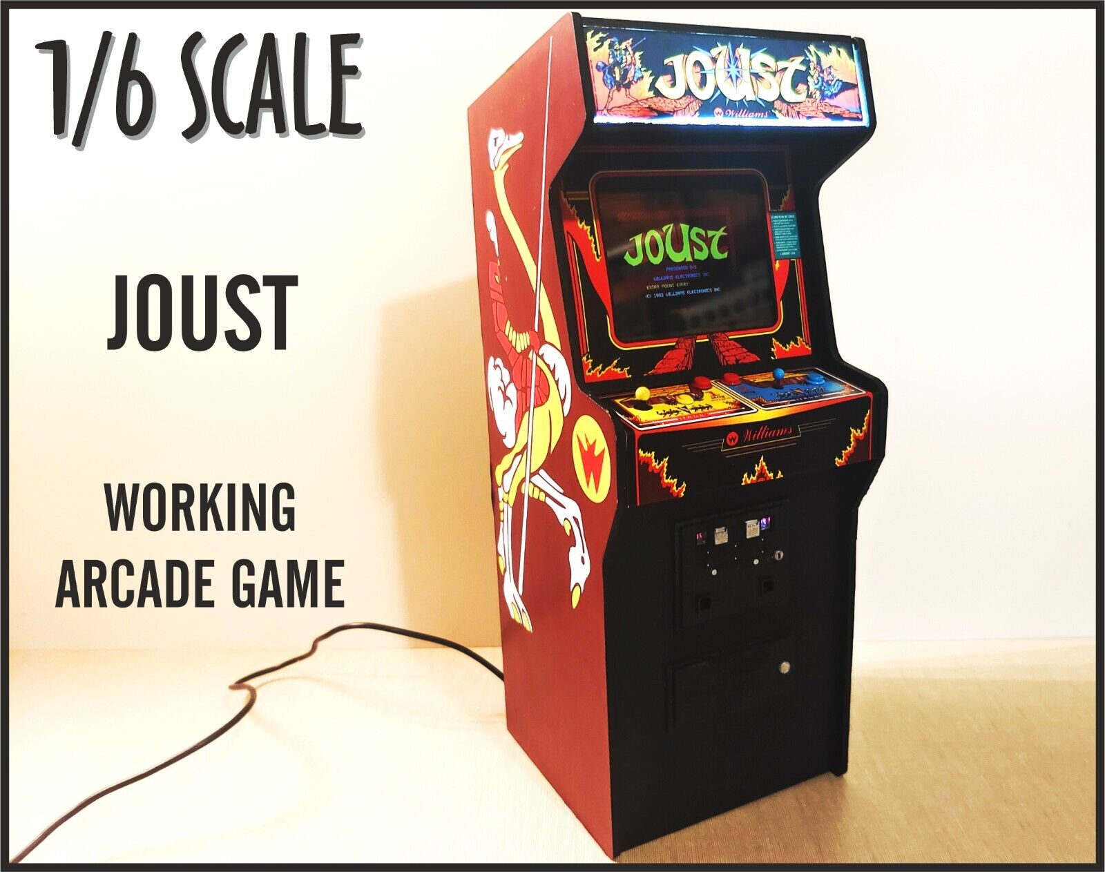 Black and White Wall Mountable Arcade Machine – Quarterless