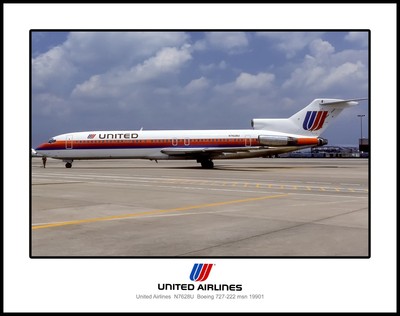 United Airlines Boeing 727-222 11'' x 14'' Color Photograph (I043RGWW11X14)
