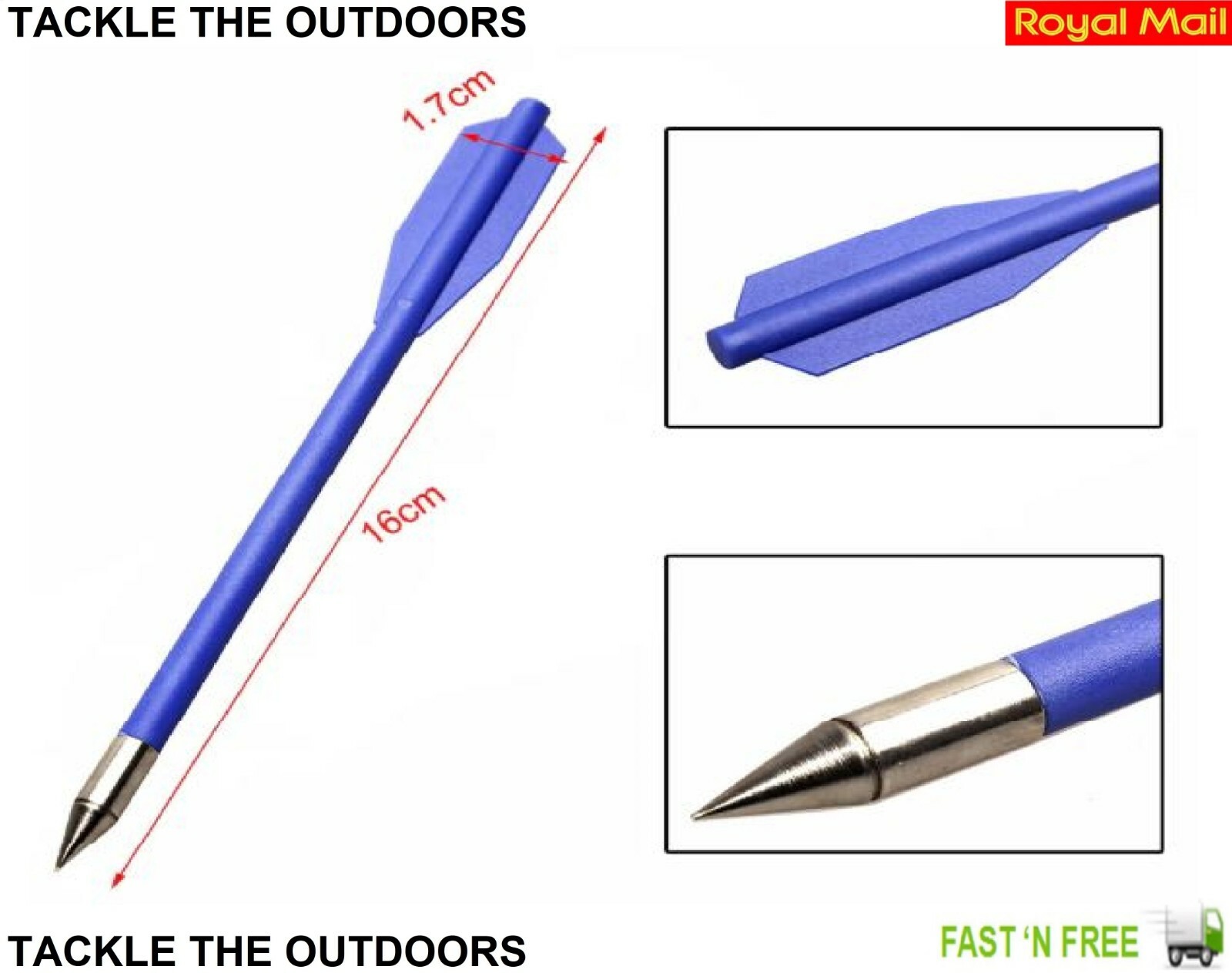 24 Archery Pistol Crossbow Bolts Steel Tips Nylon Shafts For 5080lb