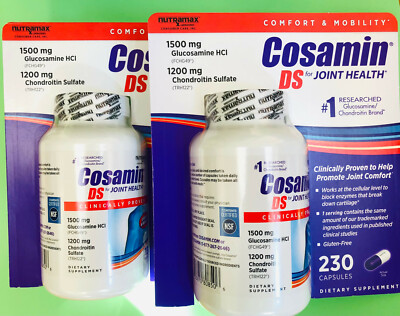 Cosamin DS for Joint Health 230 Capsules Each Nutramax Cosamin (2 Packs)
