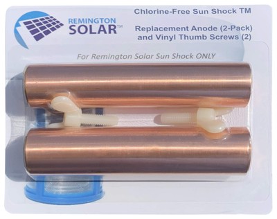 Remington Solar Copper Anode, 2 x Replacement, Sun Shock Solar Pool Ionizer, ...