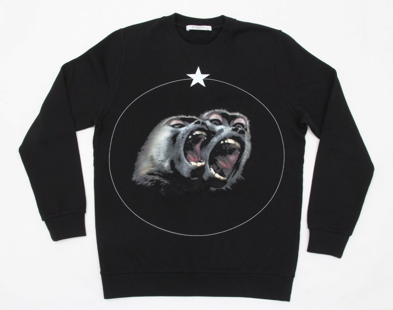 Givenchy Crewneck Sweatshirt Star Monkey Brothers Black Givenchy Crewneck Sweatshirt Star Monkey Brothers Black