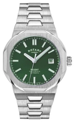 Pre-owned Rotary Sport Automatic (40mm) Green Dial / Stainless Steel Bracelet Gb05410/24