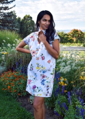Never A Wallflower Vickie Short Sleeve Dress In Floral Cotton Size XS
