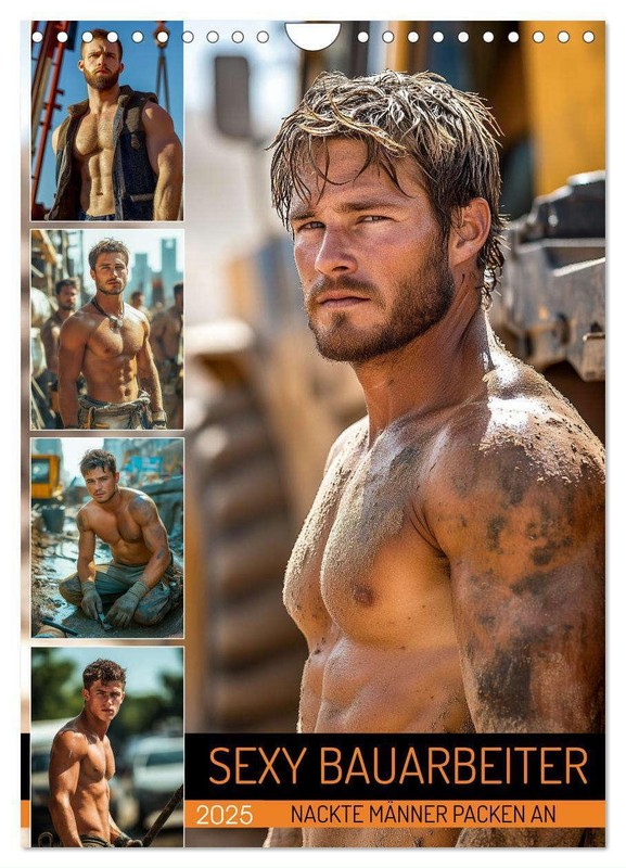 Sexy Bauarbeiter - Nackte MÃ¤Nner Packen An (Wandkalender 2025 Din A4 Hoch),...