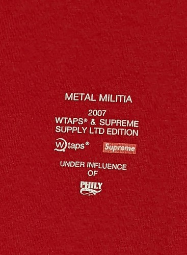 Supreme x WTAPS Metal Militia Red T Shirt Large | eBay