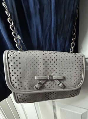 Jessica Simpson Gray/grey Crossbody Purse/Handbag, Removable Strap, Vegan, New