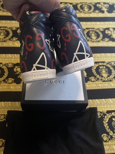 Pre-owned Gucci 100% Auth  Ghost Sneakers Apollo Limited Edition Size 36 In Blue