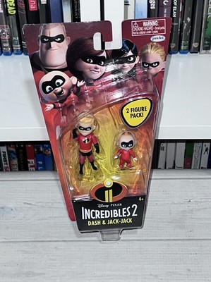 Disney Pixar Jakks Incredibles 2 Pack Figures Set Dash Baby & Jack-Jack Brothers