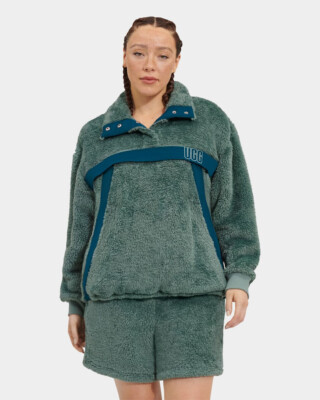 

UGG Wmns Gayel Sherpa Pull Over Top Женское алоэ вера/полночный синий