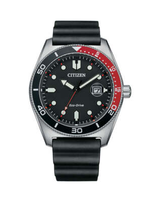 CITIZEN AW1769-10E MARINE ECO-DRIVE BLACK DIAL WATCH