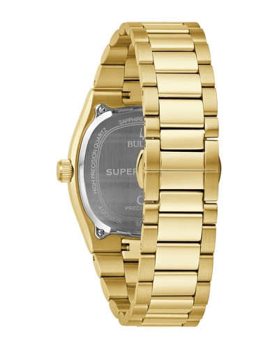 Pre-owned Bulova 97b223 Silver Dial Sapphire Super Seville Gold-tone Watch