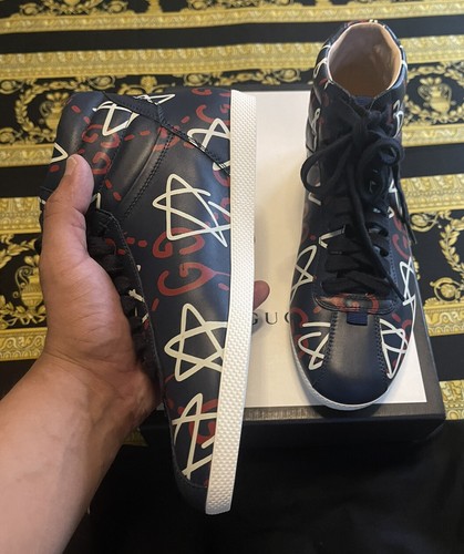 Pre-owned Gucci 100% Auth  Ghost Sneakers Apollo Limited Edition Size 36 In Blue