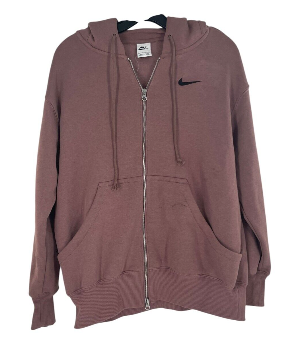 に に【NIKE】VELVET BORDER HOODIE 2815P Nike Women's Mauve-Neutral Phoenix Fleece Oversized Full Zip