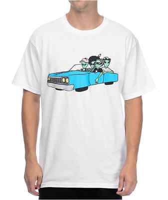 A-Lab Mens Galaxy Boyz Alien Car Ride Funny White Shirt New S, M, L, 2XL