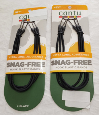 Cantu Extra Long Adjustable Snag-Free Hook Elastic Bands 2 pack 6 total bands