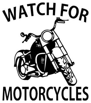 Watch For Motorcycles Vinyl Decal
