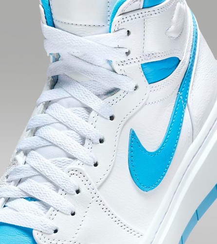 Pre-owned Jordan In Box Nike Air  1 Elevate High White Blue Women Shoes Size 7 Comfort In White/white/dark Powder Blue